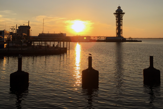 One of Lake Erie’s Award Winning Sunsets seen from the Port of Erie, PA.