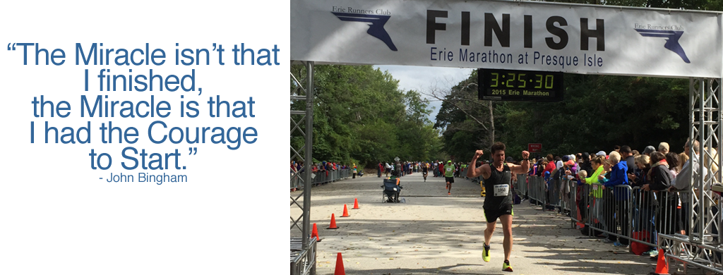 This 2015 Erie Marathon Participant qualified for and participated in the Boston Marathon in April 2016.